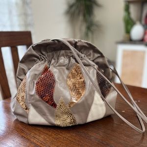 Vintage 80s Leather Boho Should Bag